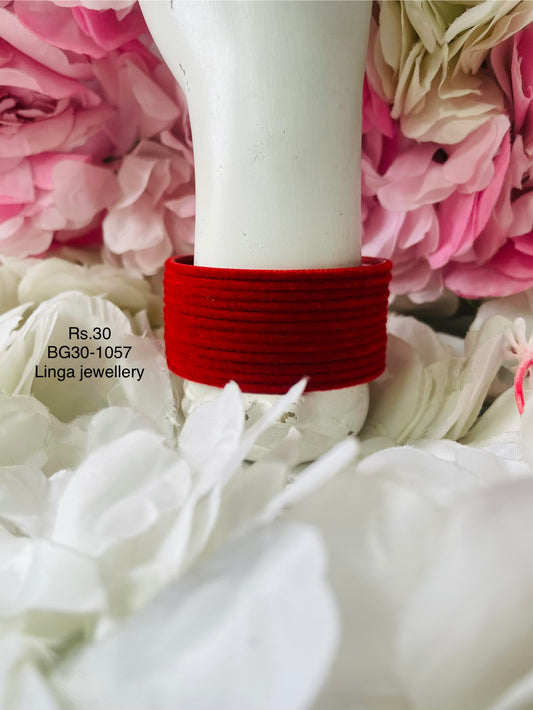 BG30-1057-Velvet Bangles