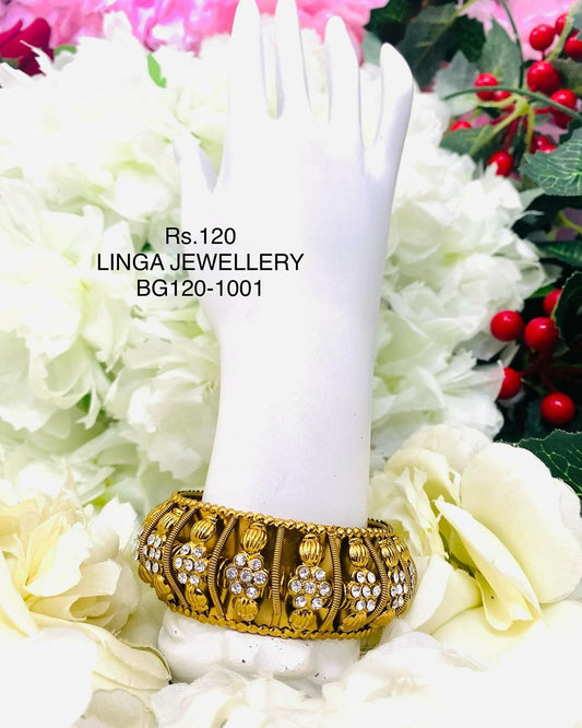 BG120-1001 - Single Gold thick bangle