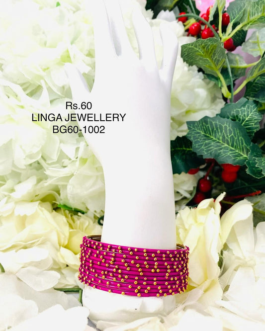 BG60-1002 - Metal Dotted Bangles