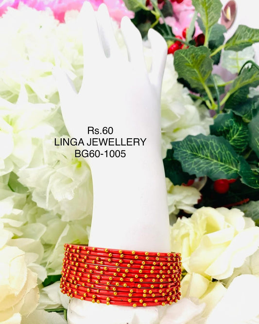 BG60-1005 - Metal Dotted Bangles
