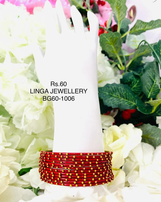 BG60-1006 - Metal Dotted Bangles