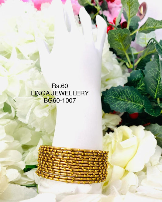 BG60-1007 - Metal Dotted Bangles