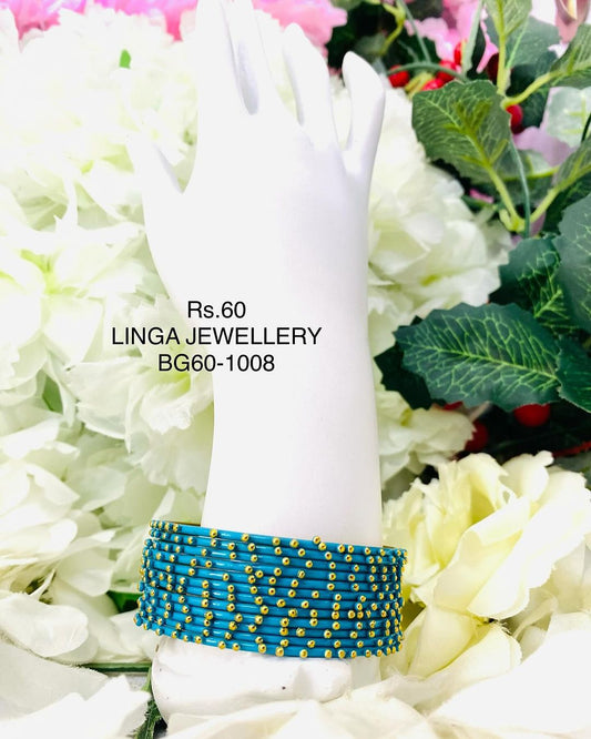 BG60-1008 - Metal Dotted Bangles