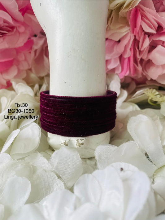 BG30-1050-Velvet Bangles