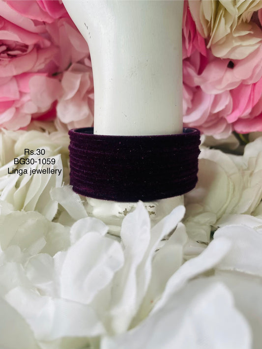 BG30-1059-Velvet Bangles