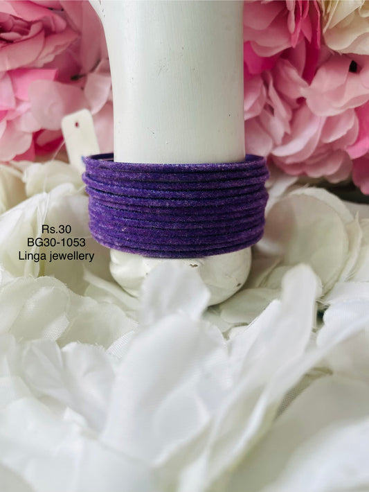 BG30-1053-Velvet Bangles